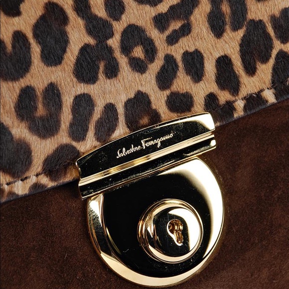 Salvatore Ferragamo Fiamma Leopard Handbag - Picture 3 of 12